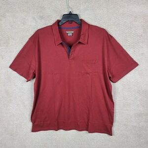 Atlas For Men Shirt Mens 2XL XXL Burgundy Red Short Sleeve‎ Polo Cotton